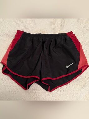 Nike Black and Red Athletic Shorts